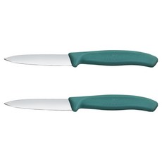 빅토리녹스 클래식 일자날 과도 그린 8cm 6.7604.2C1, 2개