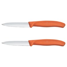 빅토리녹스 클래식 일자날 과도 오렌지 8cm 6.7609.2C1, 2개