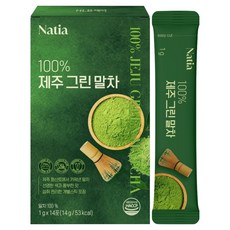 Natia 100% 濟州綠色抹茶, 1個, 14g, 1g, 14
