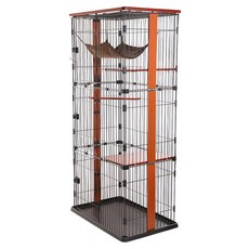 三個寶 大四層貓籠, 咖啡色, 1個
