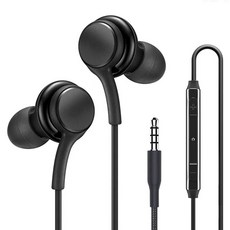 아크로 오픈형 유선 이어폰 3.5mm, NE02-3.5mm-b, 블랙