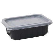 아이엔피 미니 PP사각 죽용기 300ml 블랙, 20개, 1개입