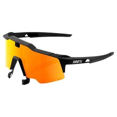 100% 運動競速 AIR 鏡面鏡片太陽眼鏡, 柔軟觸感黑 + 超級紅色多層鍍膜(61004-100-43), 1個