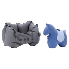 에버하우스 포니 키링 에어 쿠션 목베개, 블루