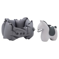 에버하우스 포니 키링 에어 쿠션 목베개, 연그레이