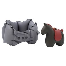 EVER HOUSE Pony 鑰匙圈充氣頸枕, 深灰色