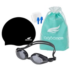 아쿠아티카 AQA-700 수경 4종용품 세트, 혼합색상, 1세트