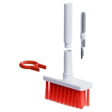 포스트로드 키보드 먼지털이 틈새 청소 브러쉬, 흰색 + 빨강, 1개