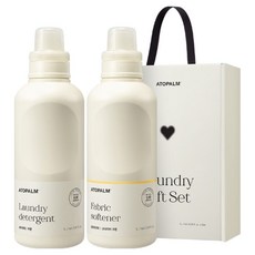 ATOPALM 愛多康 洗衣精 1L + 衣物柔軟精 小蒼蘭棉香 1L 套組, 1套
