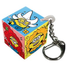 ALOC 小小兵鑰匙圈迷你魔術方塊 ALC201, 混合顏色, 1個