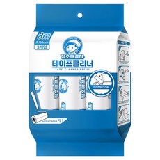 청소해결사 손쉽게 뜯어지는 일자컷팅 테이프 클리너 리필 3p, 1개