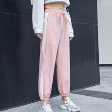 Paradiso 女款側邊撞色街頭風束口運動褲