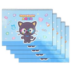 핑크망고 캐릭터즈 스케치북 초코캣, 345 x 248 mm, 5개, 10매