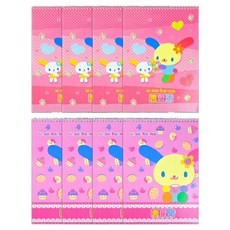 PINK MANGO 角色線圈綜合筆記本 花小兔, 隨機出貨, 8個