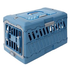 寵物星樂園 可折疊寵物航空箱外出籠, 北歐藍, 1個