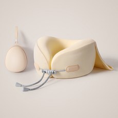 EVER HOUSE 便攜式連帽記憶棉頸枕, 象牙白