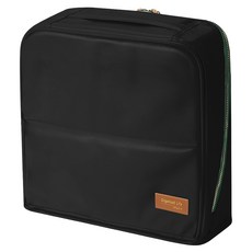 MAANGE 瑪安格 磁吸分區立式皮革化妝包, 1個, 黑色