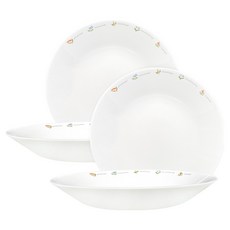 바칠레 플라워 브리지 샐러드볼, 화이트, 4개