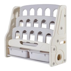 FDW 小汽車書架 SQ0241, 白色, 3層