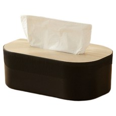 Happy Goods 家用辦公室用面紙盒, 黑色, 1個