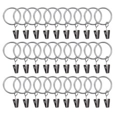 윈테리어 커튼 집게링 25mm, 실버, 30개