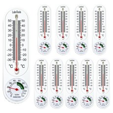 랩앤툴스 아날로그 실내 벽걸이형 DY 한란계, 화이트, 10개
