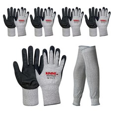 NiTex K99 A5 塗層手套 5雙 + A5 防割 CUT 袖套 2入組, 麻花(袖套), 1套