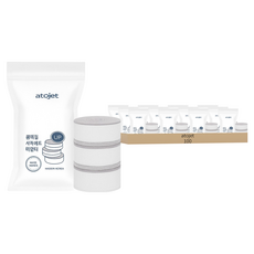 atojet 浴室高階版洗臉台用蓮蓬圓形補充包 三入組, 100套, 無味