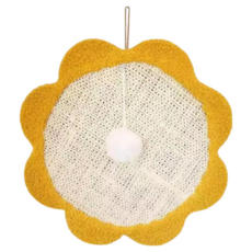 高精寵物 劍麻不掉屑貓抓板 向日葵款, 木板色, 1個