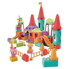 維京小子 環保麥稈積木76pcs, 混色, 1套