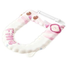 Solmion 表情馬桶坐墊, 粉紅色, 1個