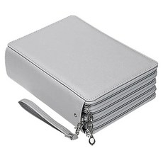 Brutfuner 鄰家大哥 160色彩色鉛筆收納皮革筆盒, 灰色, 1個