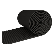 Delirium 阻燃壁貼 臥室 錄音室 隔音 防音 吸音材料 非標準橡膠泡棉 100cm x 1000cm x 厚度 3cm, 黑色, 1個