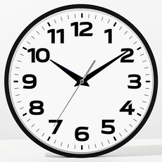 Marchenmond Edge 風格室內裝飾靜音掛鐘 30.5cm, 黑色