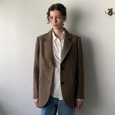 Andyou 女款經典剪裁羊毛西裝外套