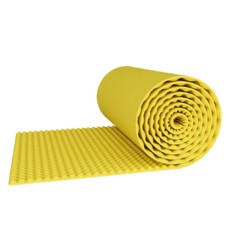 Delirium 阻燃壁掛式 臥室 錄音室 隔音 防音 吸音材料 非標準橡膠泡棉 100cm x 1000cm x 厚度 2cm, 黃色, 1個