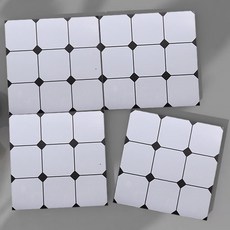 秘密花園 時尚加厚自黏地墊, 黑白格紋