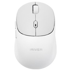 아이리버 항균 멀티페어링 6버튼 무소음 무선 마우스, White, MVM3