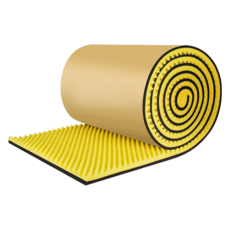 Delirium 阻燃壁掛式 臥室 錄音室 隔音 防音 吸音材 雙層泡棉 100cm x 1000cm x 厚度 7cm, 黃色, 1個