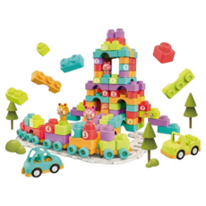 維京小子 環保麥稈積木100片, 混和顏色, 1個