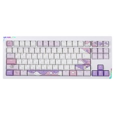 몬스타기어 베어본 풀알루미늄 볼캐치 QMK VIA 커스텀 유무선 텐키리스 키보드 허니밀크 구름냥, 화이트, STELLA 87, 제조사축
