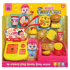 JOOYEONG Pinkfong Bebefinn 迷你漢堡店收銀臺角色扮演, 1個, 混合顏色