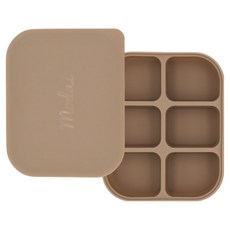 MODU'I BLUEMAMA Modoo-i 嬰兒副食品矽膠分裝盒 6格, 1個, 沙米色, 378ml