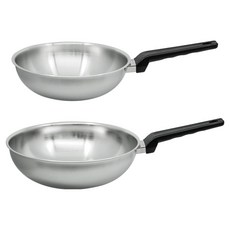 한일스텐레스 인덕션 그라시아 쿡웨어 세트 2개, 스텐, 1세트, 궁중팬 24cm + 궁중팬 28cm