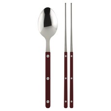 메종오브제 시에르 파르베 수저 1인세트, 버건디, 숟가락 + 젓가락, 1세트