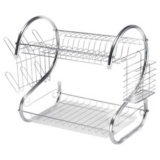 Saenghwalgongsik 不鏽鋼瀝水碗盤架, 單一顏色, 1個, 2層