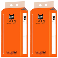 豆豆貓 乾濕兩用抽紙, 4個, 1000張