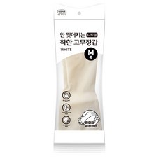 롯데이라이프 안찢어지는 착한 니트릴 고무장갑, 1개, 중(M), 화이트