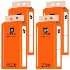 豆豆貓 乾濕兩用抽紙, 4包, 1入
