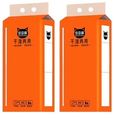 豆豆貓 乾濕兩用抽紙, 2個, 1000張